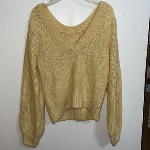 Abercrombie & Fitch, size Small, Yellow, knitted sweater